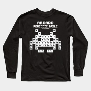 Arcade Periodic Table WHITE Long Sleeve T-Shirt